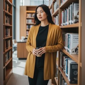 Elegant Mustard Open Front Cardigan
